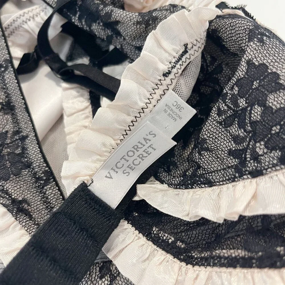 Vintage Victoria's Secret French Maid Lingerie‎ Apron Lace Coquette - Size 36C